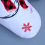 Personalised White Tartan Stocking With Snowman, thumbnail 5 of 5