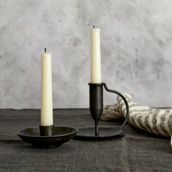 Sintra Antique Black Iron Candle Holder, 4 of 4