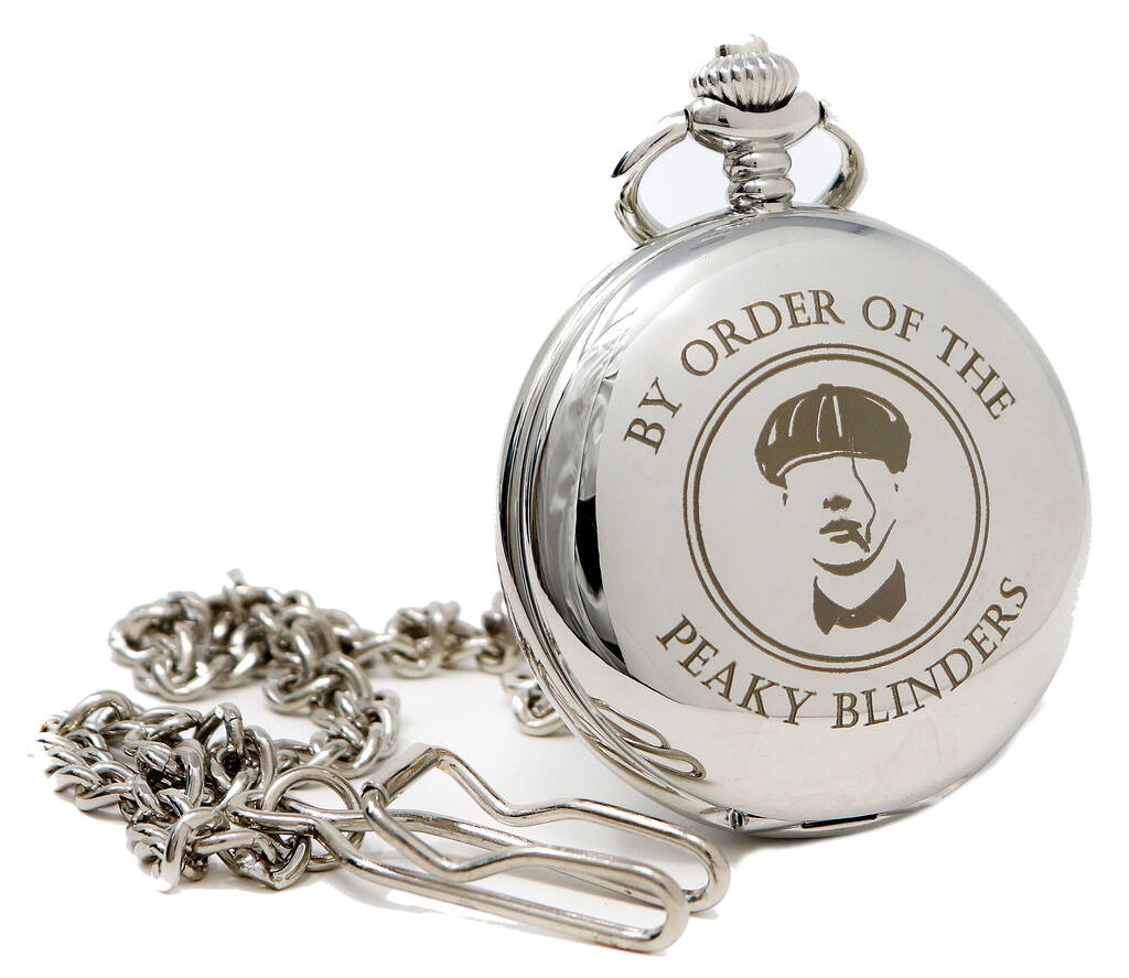 Peaky Blinders Design Silver Pocket Watch, 1 of 4