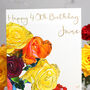 Personalised Roses 40th Birthday Card, thumbnail 3 of 7