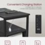 Slim Side Table Charging Station Drawers, thumbnail 4 of 8
