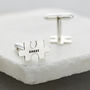 Personalised Sterling Silver Jigsaw Cufflinks, thumbnail 5 of 7