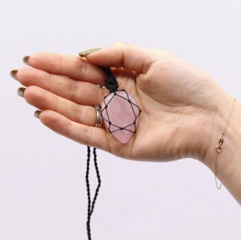 Healing Crystal Necklace Rose Quartz For Love, 4 of 8