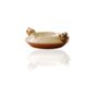 Handmade Round Marble Ashtray With Twin Tiger Head Detail, thumbnail 2 of 5