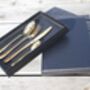 Personalised Gold Cutlery Gift Set With Free Gift Box, thumbnail 2 of 4