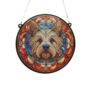 Cairn Terrier Stained Glass Effect Suncatcher, thumbnail 2 of 6