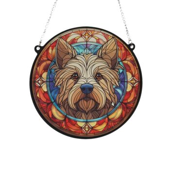 Cairn Terrier Stained Glass Effect Suncatcher, 2 of 6