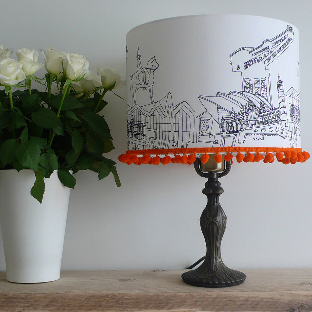 Hand Drawn Glasgow Lampshade, 1 of 7