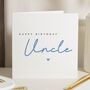 Personalised Happy Birthday Uncle Card, thumbnail 1 of 7