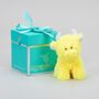 Personalised Mini Yellow Collectible Highland Cow Soft Toy, Gift Box, thumbnail 7 of 12