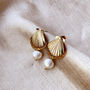 Shell And Pearl Earrings, thumbnail 4 of 6