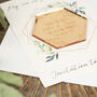 Botanical Hexagon Wedding Invitation Magnets And Cards, thumbnail 3 of 6