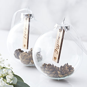 Personalised Pine Cone Christmas Bauble, 4 of 8