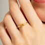 Citrine Five Stone Ring In Sterling Silver And Gold Vermeil, thumbnail 2 of 11