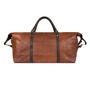 Personalised Two Tone Leather Armada Duffle Holdall, thumbnail 3 of 8