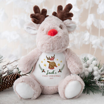 Personalised Baby’s First Christmas Reindeer Teddy, 2 of 3