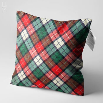 Xmas Christmas Cushion Cover With Plaid Pattern, 3 of 8