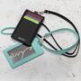 Vegan Leather ID Badge Card Holder With Lanyard, thumbnail 2 of 8