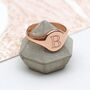 18ct Rose Or Yellow Gold Plated Monogram Signet Ring, thumbnail 4 of 7