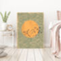 Japanese Sunset Flying Bird Art Print, thumbnail 2 of 5