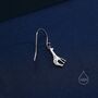 Giraffe Drop Hook Earrings In Sterling Silver, thumbnail 5 of 11