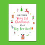 Baby 1st Christmas As Big Brother Card, thumbnail 2 of 2