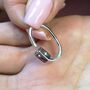 Oval Carabiner Charm Lock, Silver Or Gold, thumbnail 2 of 6