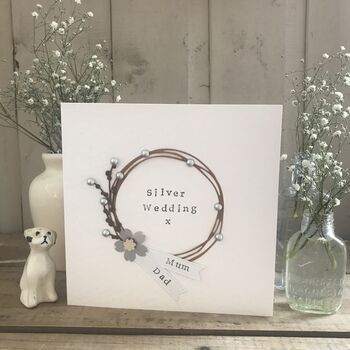 Personalised Silver Wedding Circle Card, 5 of 5
