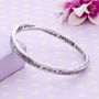 Mother Daughter Friend Message Bangle Silver Plated, thumbnail 1 of 3