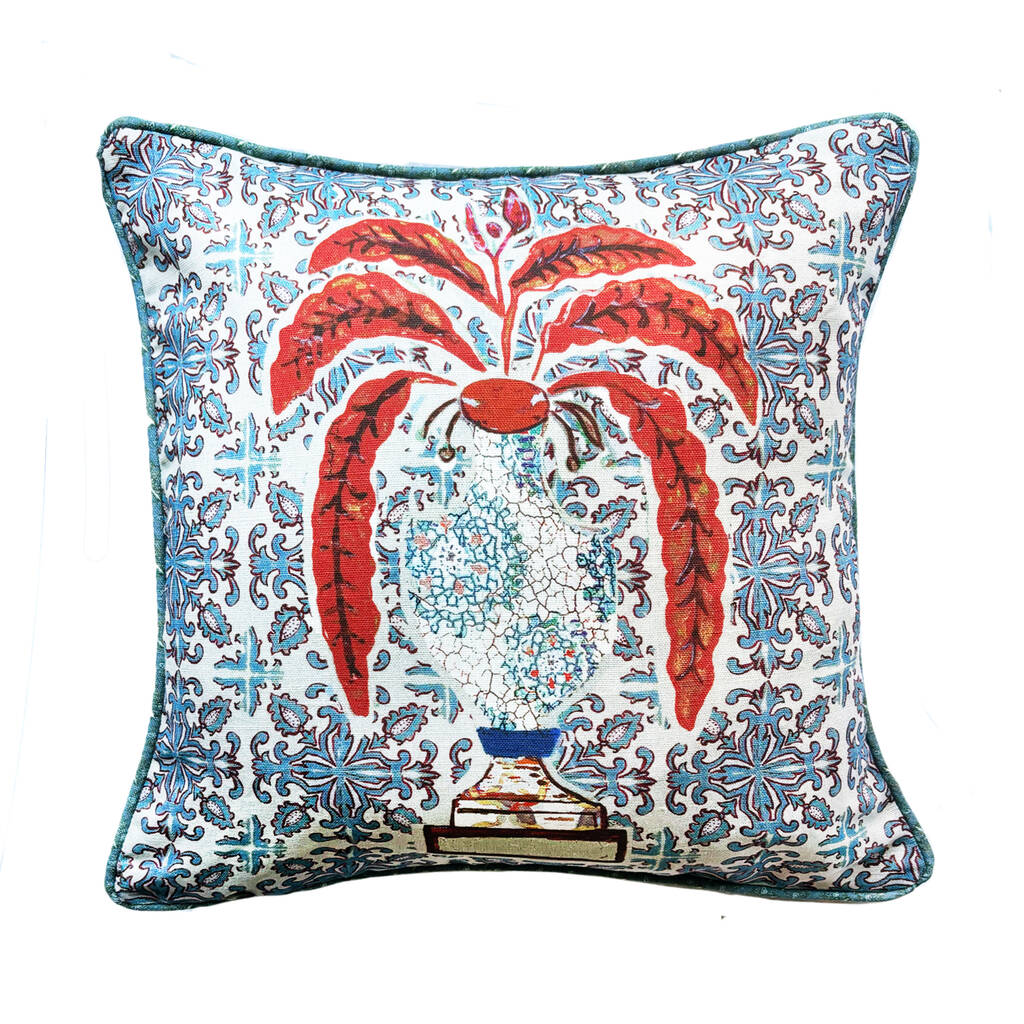 'Vase Print' Limited Edition Handpainted Cushion Cover, 1 of 4
