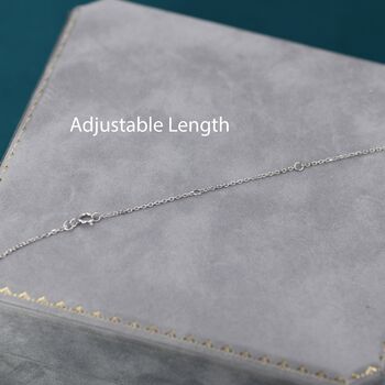 Sterling Silver 0.Eight Carat Moissanite Solitaire Pear Cut Pendant Necklace, 5 of 12