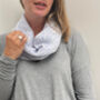 Knitted Lambswool Snood With Line Pattern, thumbnail 3 of 5