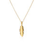 Personalised Gold Plated Feather Message Pendant, thumbnail 8 of 12