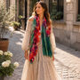 Abstract Colourful Poppy Scarf Gift For Women Birthday Gift For Friend, thumbnail 2 of 8