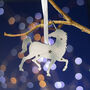 Unicorn Constellation Christmas Tree Decoration, thumbnail 1 of 2