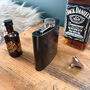 Personalised Modern Engraved Black Metal Hip Flask Wedding, Groomsmen And Birthday Gift, thumbnail 10 of 11