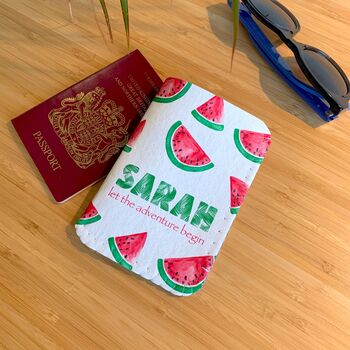 Passport Holder Personalised Watermelon, 2 of 4