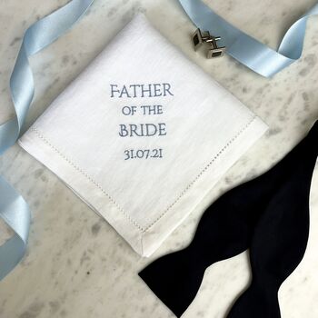 Personalised Father Of The Bride Handkerchief, 2 of 8