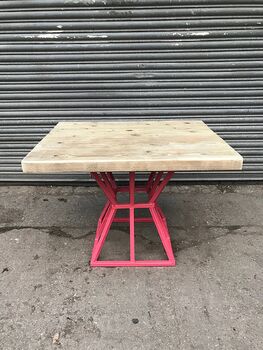 Reclaimed Industrial Cage Pedestal Table, 4 of 8