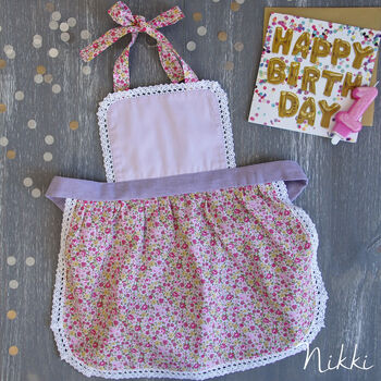 Aprons For Girls, Personalised Aprons And Chef Hats, 8 of 12
