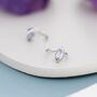 Marquise Alexander Cz Huggie Hoops In Sterling Silver, thumbnail 6 of 12