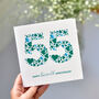 Personalised Love Hearts Emerald 55th Anniversary Card, thumbnail 4 of 6