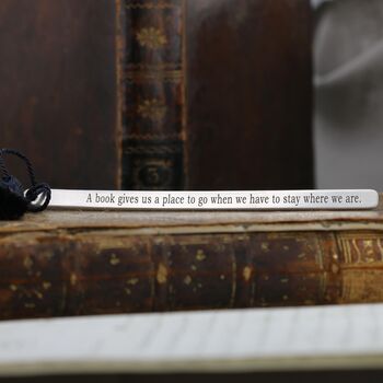 Personalised Engraved Silver Bookmark With Tassel, 2 of 4