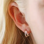 Double Illusion Huggie Hoop Earrings, thumbnail 1 of 8