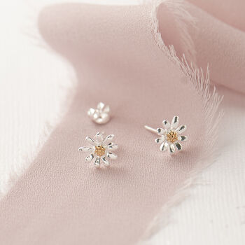 Daisy Sterling Silver Studs, 3 of 12
