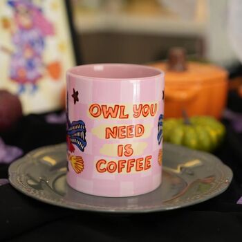 Owl You Need Is Coffee Mug – Funny Halloween Cup, 4 of 9