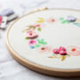 Pastel Wreath Embroidery Hoop Kit, thumbnail 2 of 7