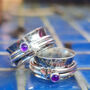 Personalised Birthstone Spinner Ring, thumbnail 12 of 12