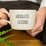 Absolute Legend Handmade Earthenware Cup, thumbnail 1 of 2