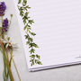 A4 Letter Writing Paper With Botanical Leaf Border, thumbnail 2 of 4
